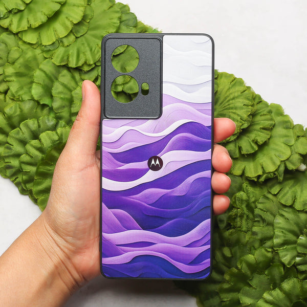 Purple Crest metal back case for Moto G85