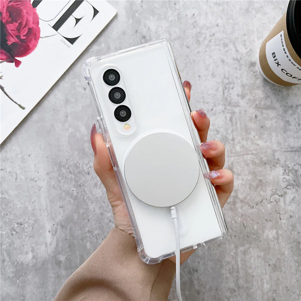 MagSafe Clear Transparent Silicone case for Samsung Z Fold 4 5G