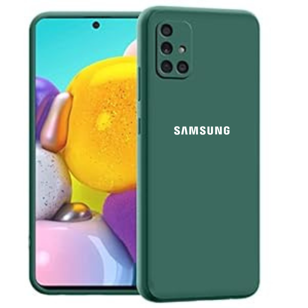 Dark Green Camera Original Silicone Case for Samsung A71 – The Hatke