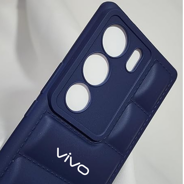 Dark Blue Puffon silicone case for Vivo V29 5G