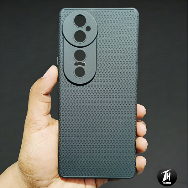 Black Line Wave Silicone Case for Vivo V40 Pro