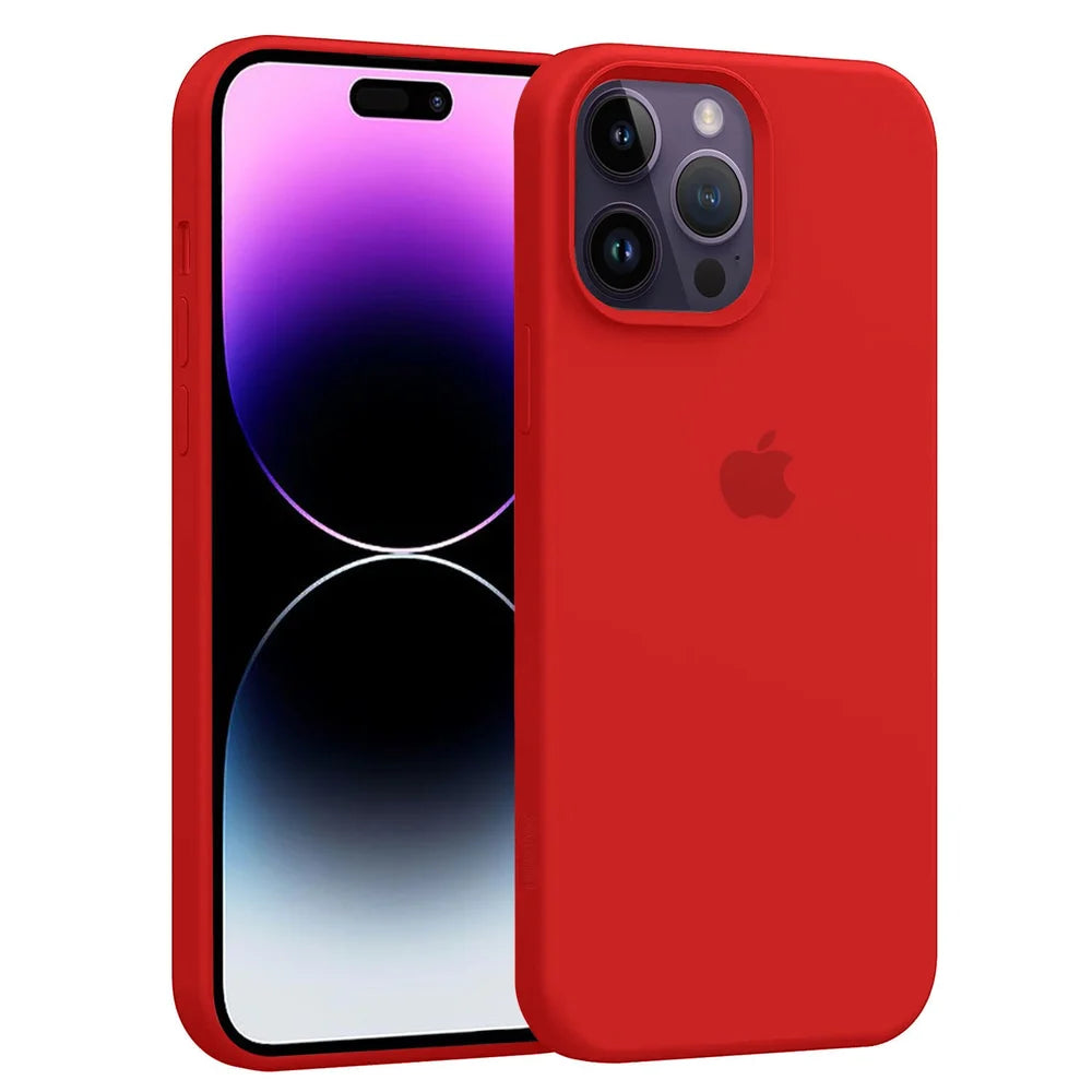 apple iphone 14 pro silicone case red