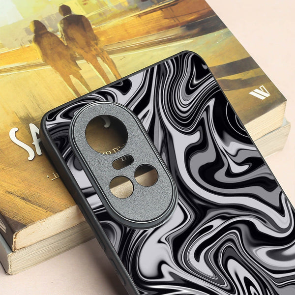 Blackout Marble metal back case for Oppo Reno 10 Pro