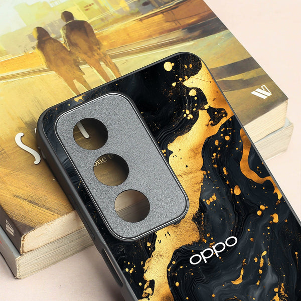 Black Gold Blaze  metal back case for Oppo K12X
