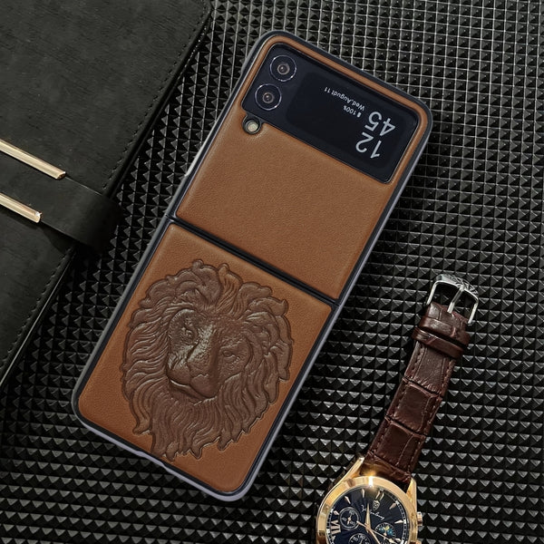 Brown Royal King Silicone Case for Samsung Galaxy Z FLIP 3