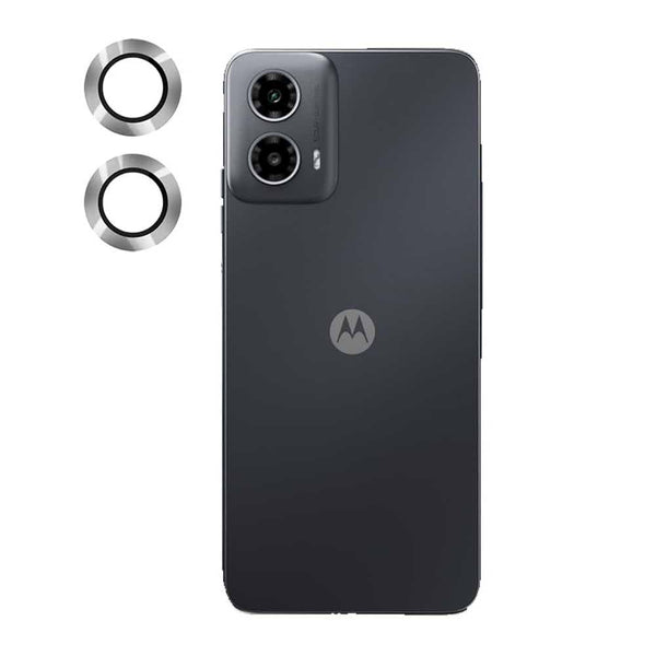 Silver Metallic camera ring lens guard for Motorola G34