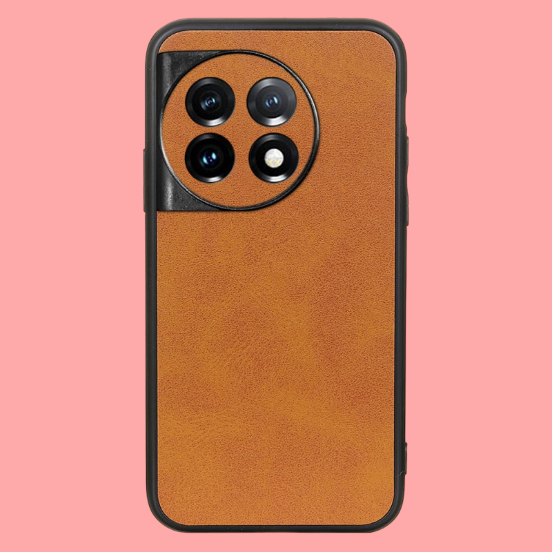 For OnePlus 11 Ultra-thin Lambskin Leather Phone Case(Orange)