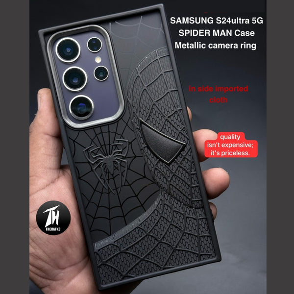 SP-Superhero Engraved logo silicon Case for Samsung S24 Ultra