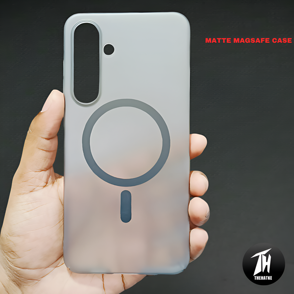 Black Paper Matte Magsafe Case for Samsung A34