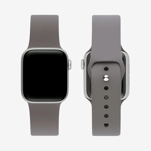 Grey Plain Silicone Strap For Apple Watch Series 1 (38mm/40mm/41mm)