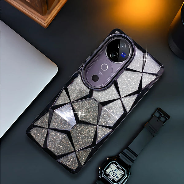 Dazzle Black Silicone case for Vivo V50