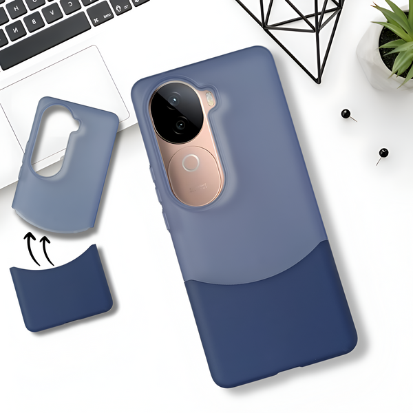 Dark Blue Detach Matte Case for Vivo V40E