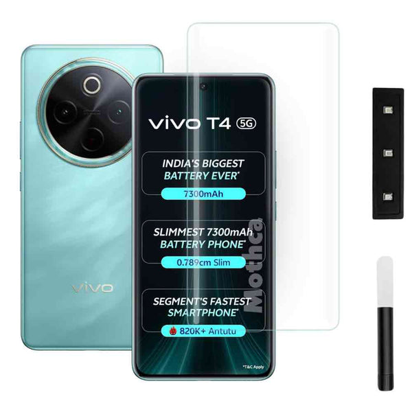 Premium UV Tempered Glass Screen Protector For Vivo T4 5g
