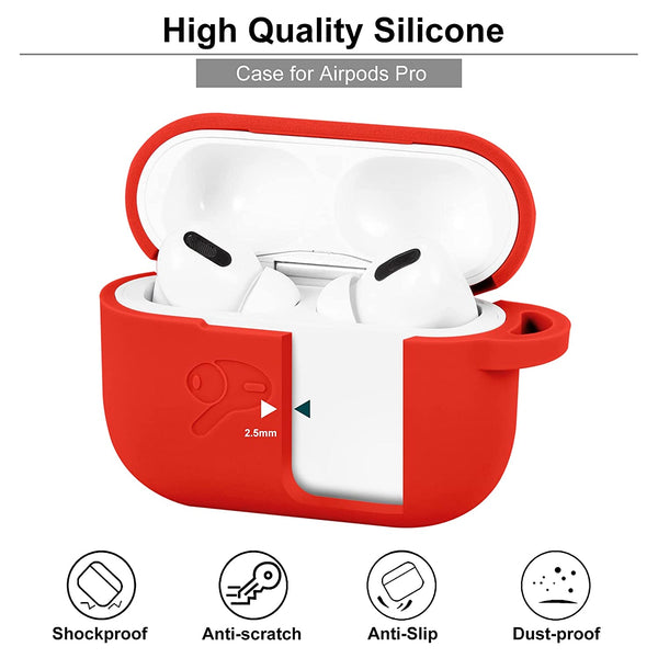 Red Silicone Case For Apple Airpods 3