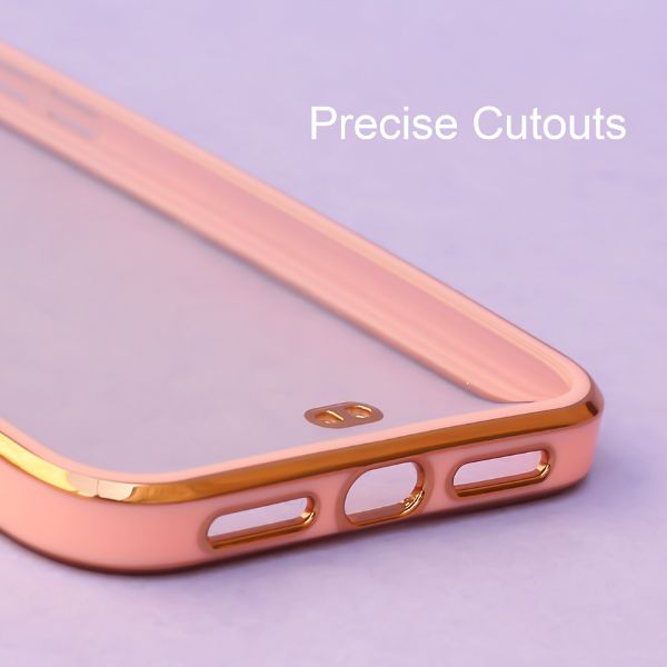 Rose Gold Electroplated Transparent Case for Apple iphone 12 Pro Max