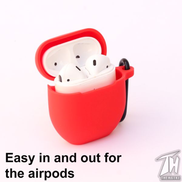 Red Silicone case for Apple Airpods 1/2