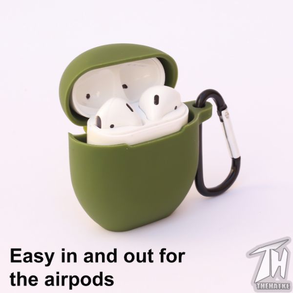 Green Silicone case for Apple Airpods 1/2