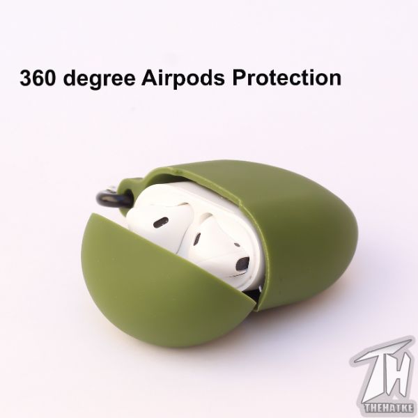 Green Silicone case for Apple Airpods 1/2