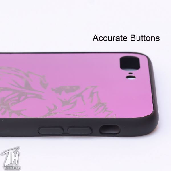 Purple Lion mirror Silicone Case for Apple Iphone 8 Plus