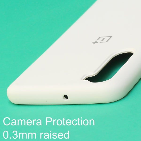 White Original Silicone case for Oneplus Nord