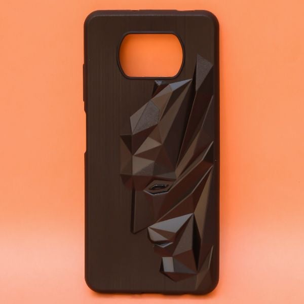 Superhero Engraved logo silicon Case for Poco X3 Pro