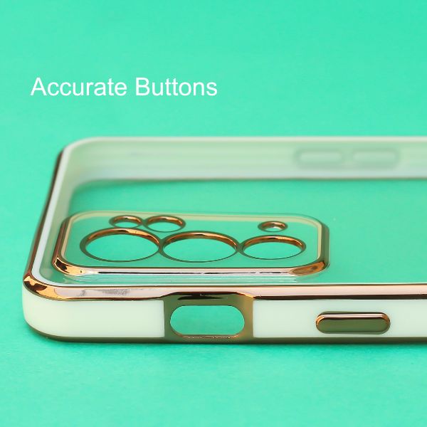 White Electroplated Transparent Case for Oneplus 9RT