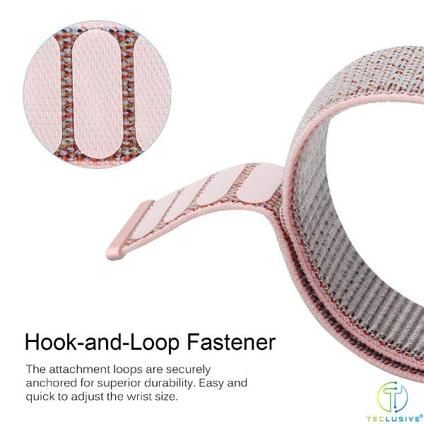 Pink Nylon Strap For Smart Watch 22mm