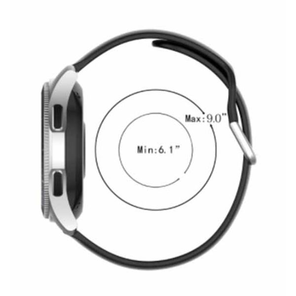 Red Plain Silicone Strap With Stainless steel Buckle For Smart Watch (20mm)