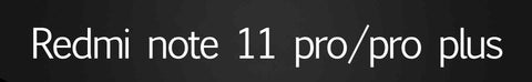 Redmi note 11 pro/pro plus