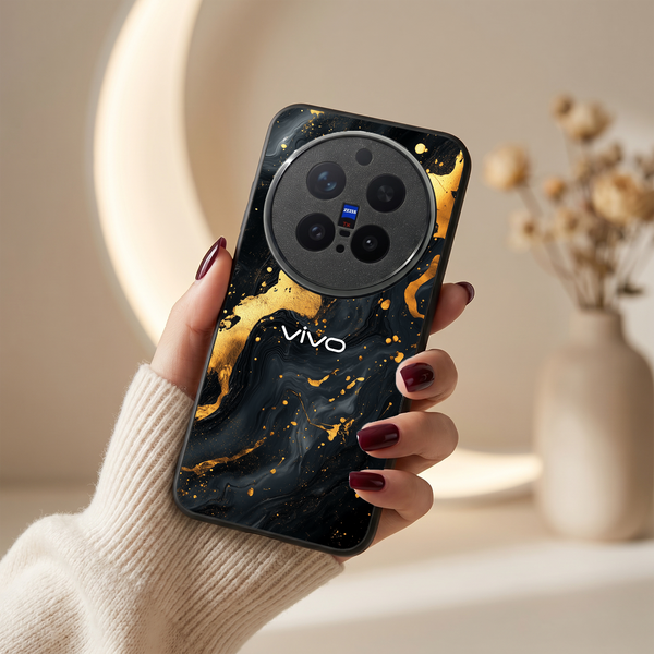 Black Gold Blaze MB Case for Vivo X300 Pro