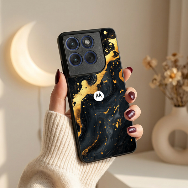 Black Gold Blaze MB case for Motorola Edge 70