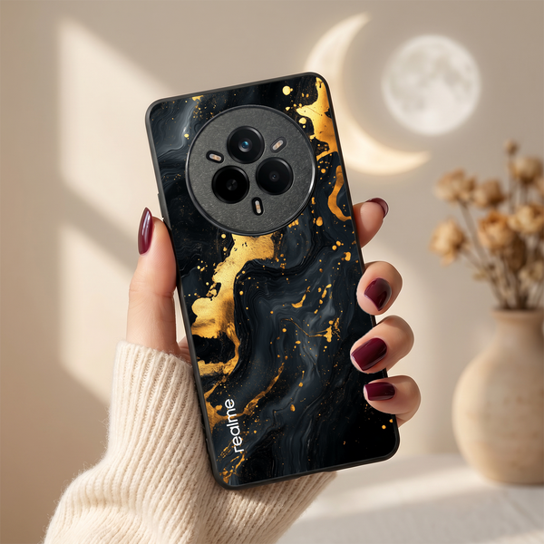Black Gold Blaze MB Case for Realme 14 Pro