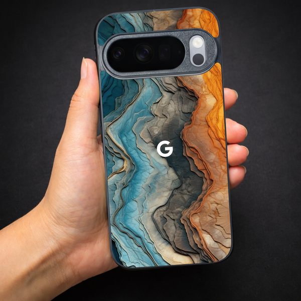 Layered Marble metal back case for Google Pixel 10 Pro