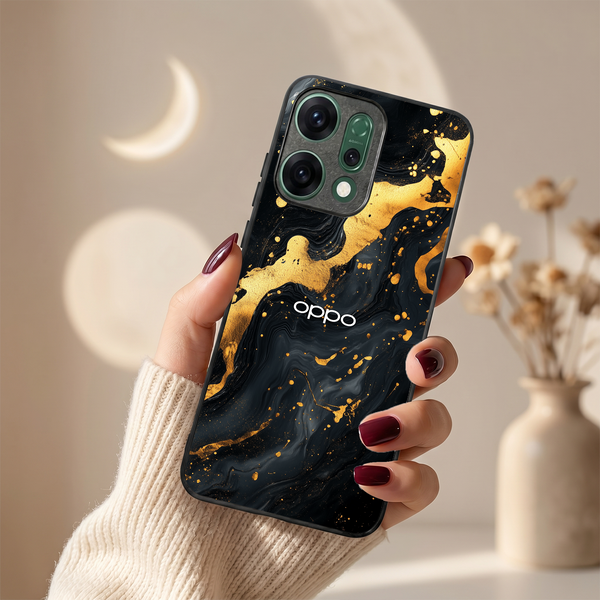 Black Gold Blaze MB Case for Oppo Reno 14