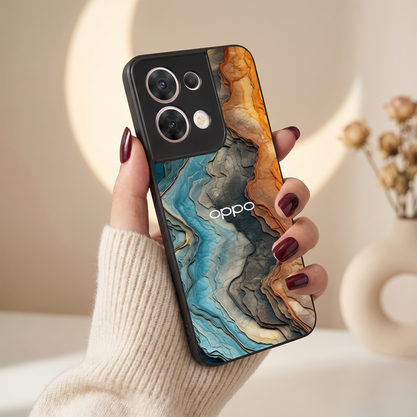 Layered Marble MB Case for Oppo Reno 8