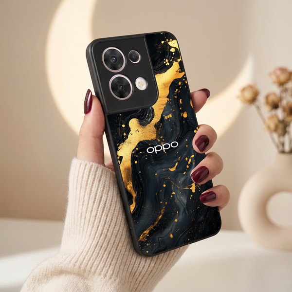 Black Gold Blaze MB Case for Oppo Reno 8