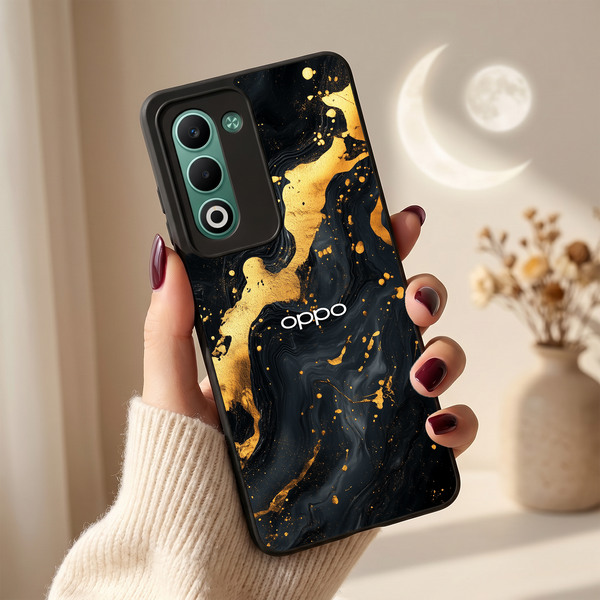 Black Gold Blaze MB Case for Oppo A5 5G