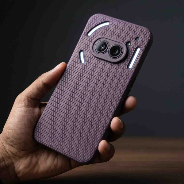 Deep Purple Line Wave Silicone Case for Nothing Phone 2A