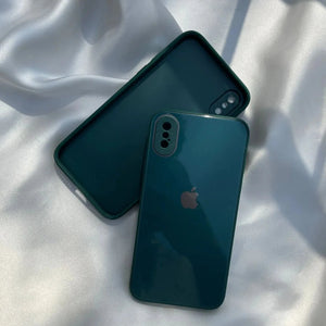 Dark green camera Safe mirror case for Apple Iphone Xs Max