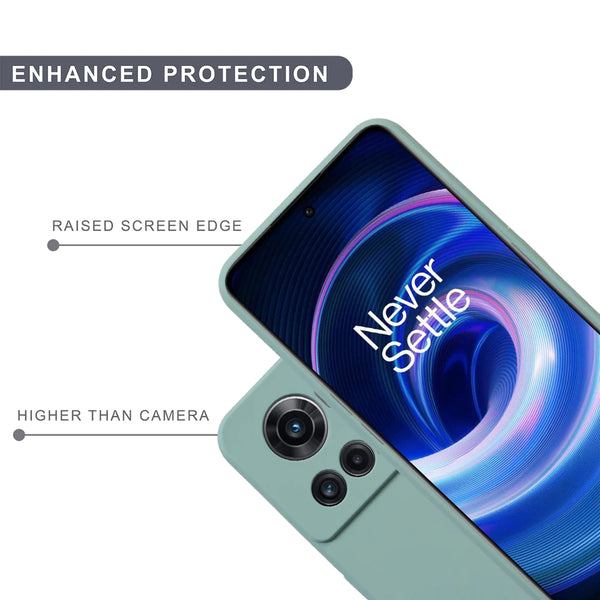 Light Blue Original Camera Safe Silicone case for Oneplus 10R