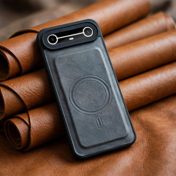 Crest Grey Leather Case for  Tecno Pova Slim