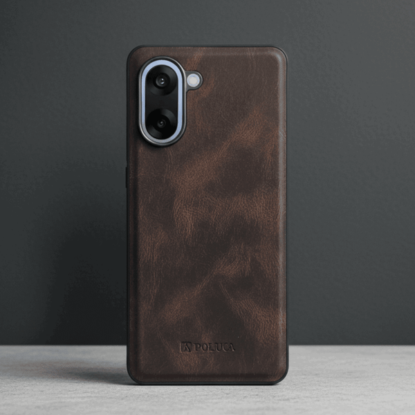 Dark Brown Standard Leather Case for Oneplus Nord Ce 5