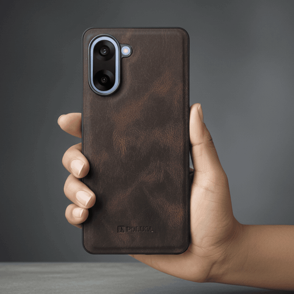 Dark Brown Standard Leather Case for Oneplus Nord Ce 5