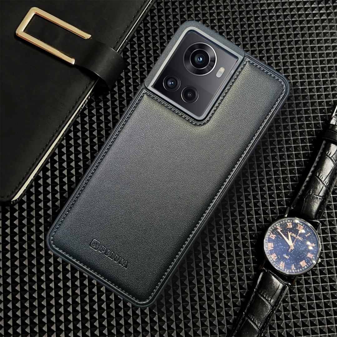 Prime Leather Black Leather Case for Oneplus 10R