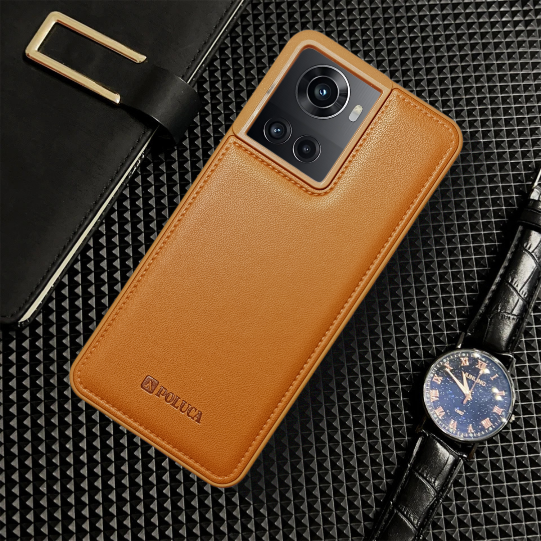 Prime Leather Brown Leather Case for Oneplus 10R