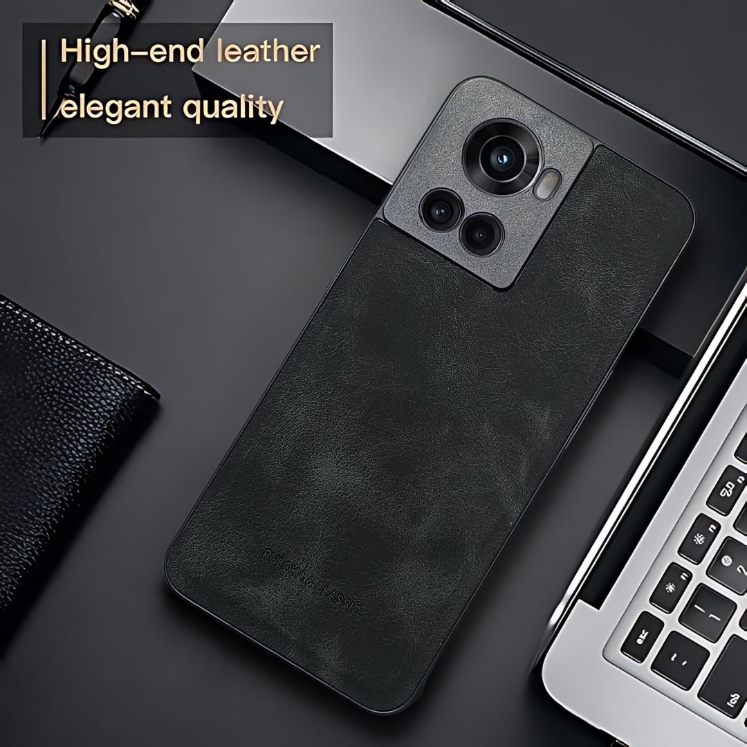 Black Classic Leather Case for Oneplus 10R