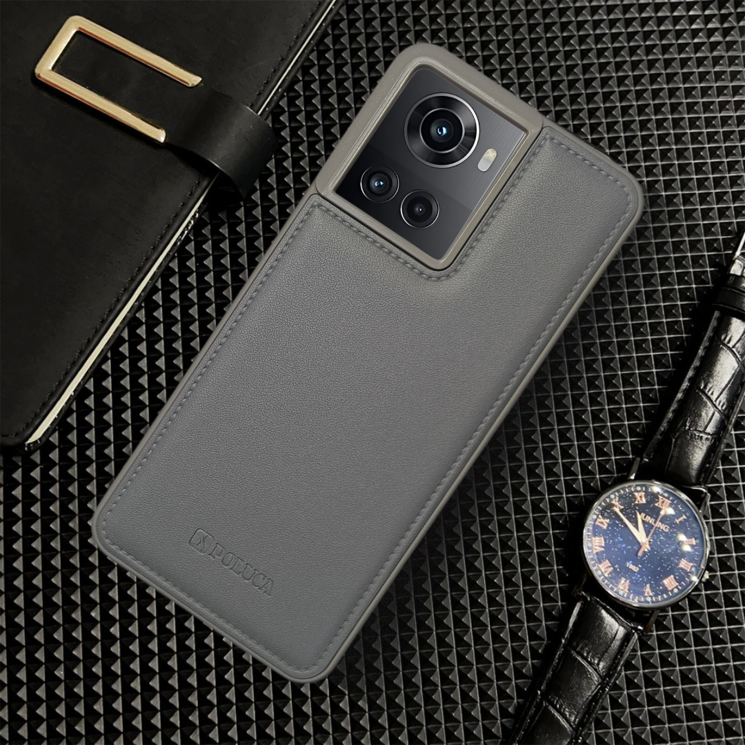 Prime Leather Grey Leather Case for Oneplus 10R