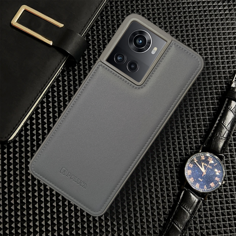 Prime Leather Grey Leather Case for Oneplus 10R