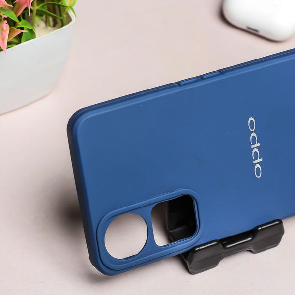 Dark Blue Spazy Silicone Case for Oppo A58 5g