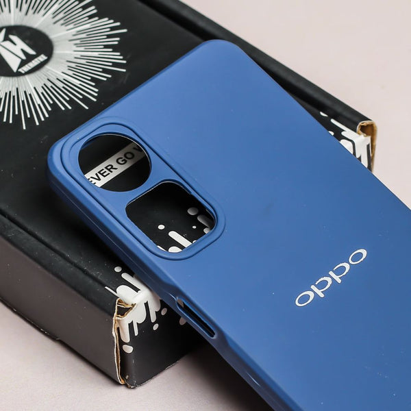 Dark Blue Spazy Silicone Case for Oppo A58 5g